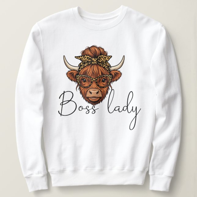 Moletom Boss lady sweatshirt  (Frente do Design)