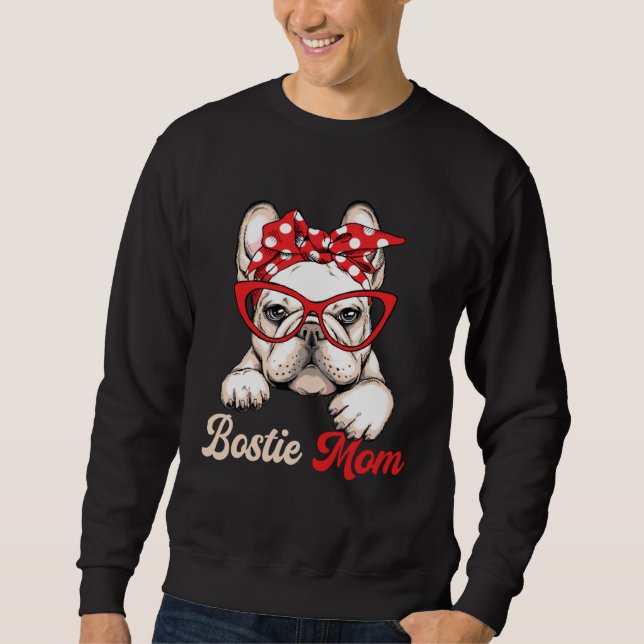 Moletom Bostie Mom Dog  Boston Terrier Mother s Day (Frente)