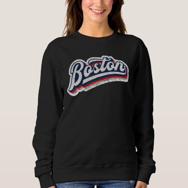Moletom Boston Baseball Throwback u2013 Classic Retro Vint (Frente)