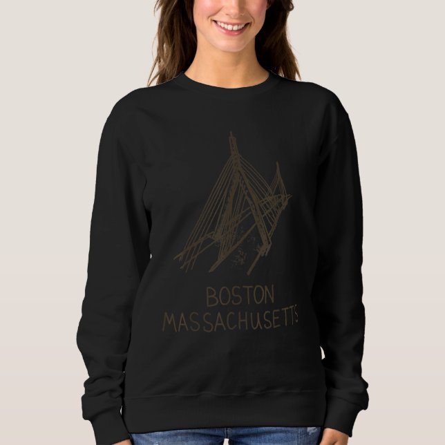 Moletom Boston City Massachusetts souvenir   for men women (Frente)
