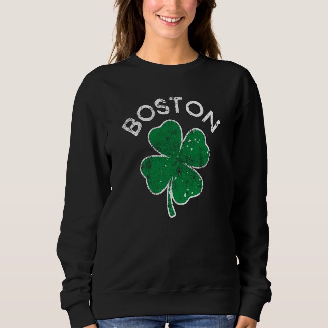 Moletom Boston Lucky C St Patrick's Day Distress (Frente)
