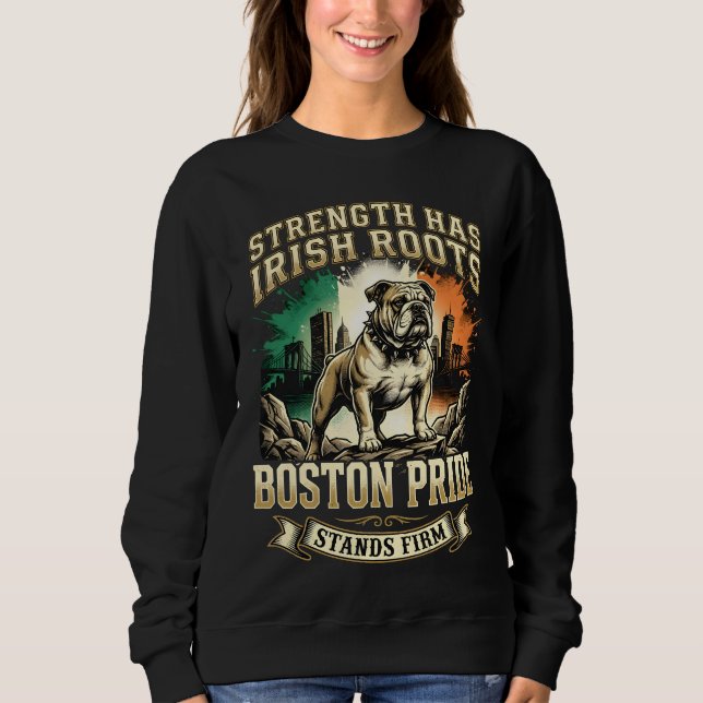 Moletom Boston Pride Irish Roots Bulldog (Frente)
