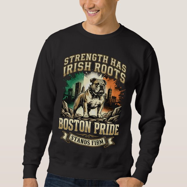 Moletom Boston Pride Raízes Irlandesas Bulldog (Frente)