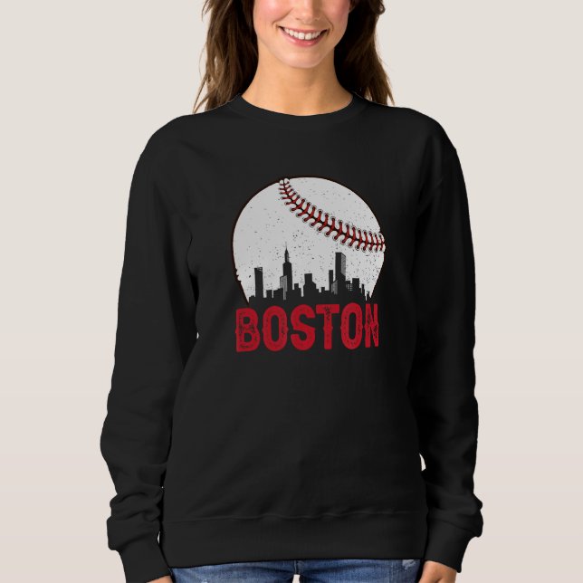 Moletom Boston Skyline Boston Massachusetts Baseball Citys (Frente)