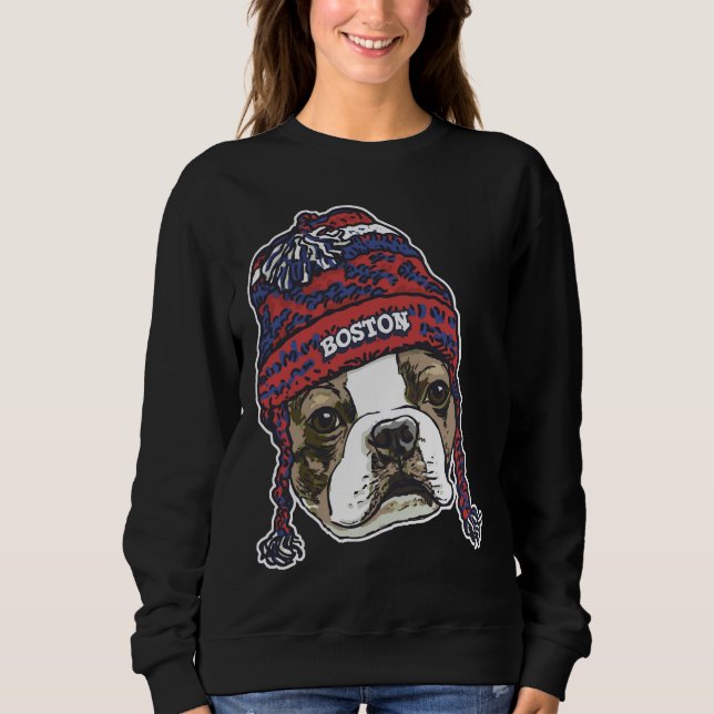 Moletom Boston Sports Terrier Red Beanie (Frente)