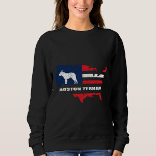 Moletom Boston Terrier American Flag