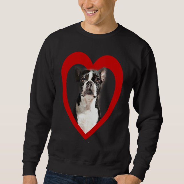 Moletom Boston Terrier  Dog Heart   Terrier  Boston Terrie (Frente)