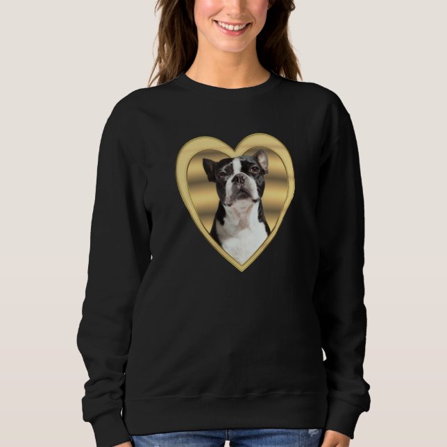 Moletom Boston Terrier Dog Heart  Terrier Boston Terrier (Frente)