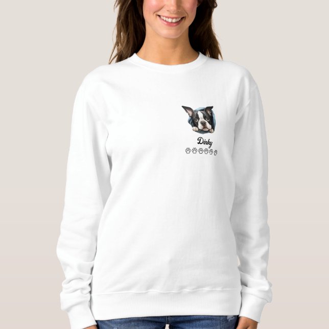 Moletom Boston Terrier Dog Personalised T-Shirt (Frente)