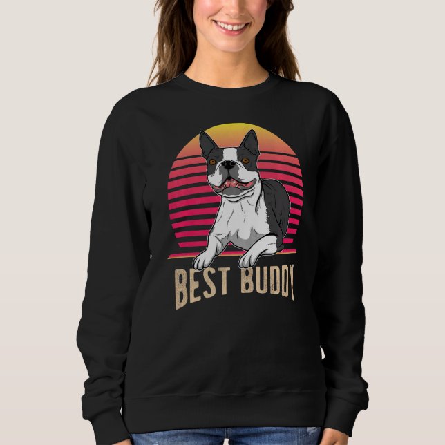 Moletom Boston Terrier Dog Vintage 1 (Frente)