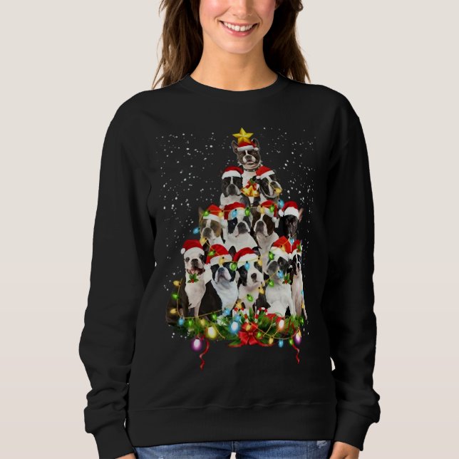 Moletom Boston Terrier Dogs Boston Terrier Pets de Natal (Frente)