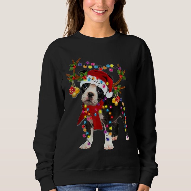 Moletom Boston Terrier Gorgeeer Reindeer Light Wire Fox Te (Frente)