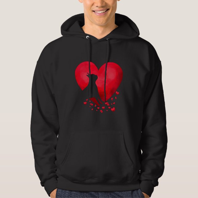 Moletom Boston Terrier Heart Valentine Day Pet Puppy Dog (Frente)