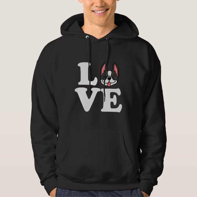 Moletom Boston Terrier Love Dog Roupa (Frente)