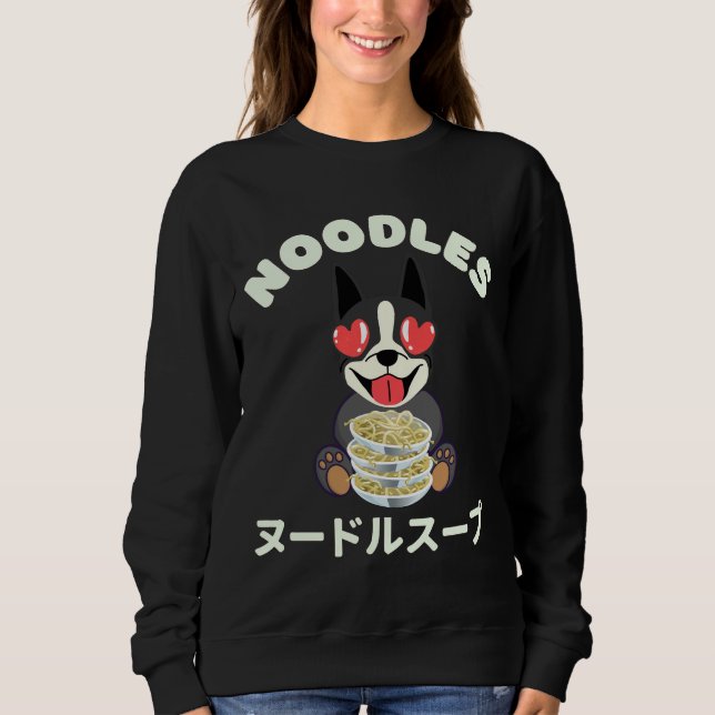 Moletom Boston Terrier Noodles (Frente)