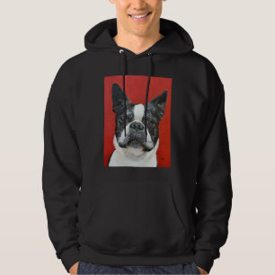 Moletom Boston Terrier Painting In Acrylices Por Jimmie Ba