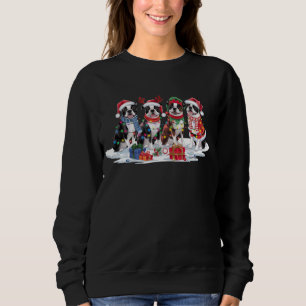 Moletom Boston Terrier Santa que chifra no Natal