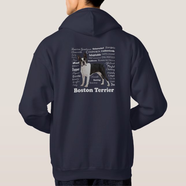 Moletom Boston Terrier Traça Hoodie (Verso)