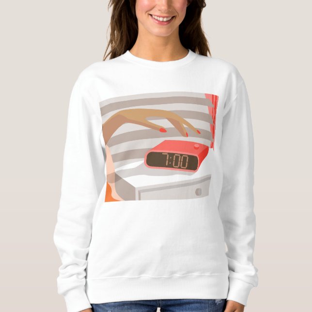 Moletom Botão de snooze do despertador da mão das mulheres (Frente)