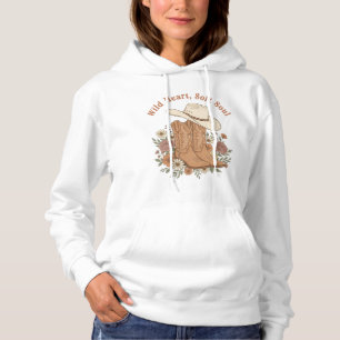 Moletom Botas Cowgirl Coração Selvagem Alma Macia Floral O