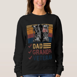 Moletom Botas de Combate Retro Bandeira dos EUA Dad Vovô V