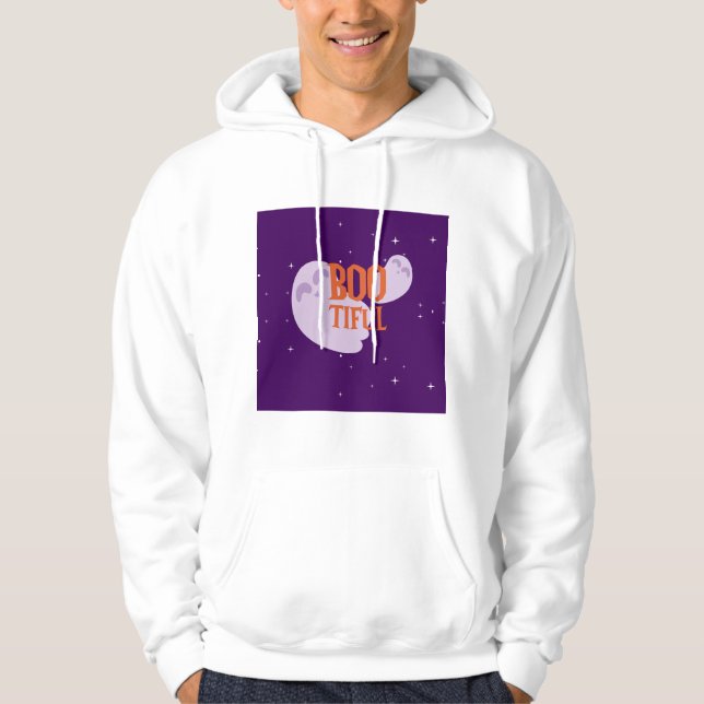 Moletom Bótimos Halloween Ghost Boo Roxo (Frente)