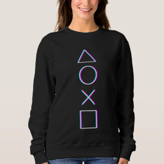 Moletom Botões do Controle Neon Arte Glitch Gamer