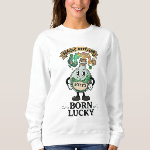 Moletom Botto Born Lucky Poção Mágica Mascote Cartoon Retr