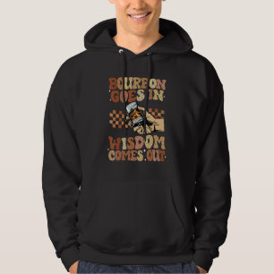Moletom Bourbon entra na sabedoria sai gracioso Whiskey Lo