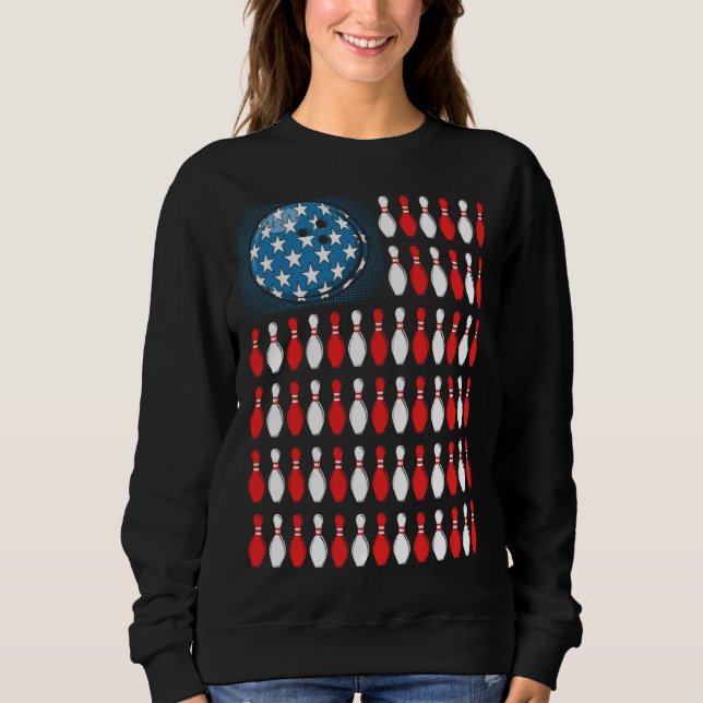 Moletom Bowling America Flag  Bowling Players &  Costume (Frente)