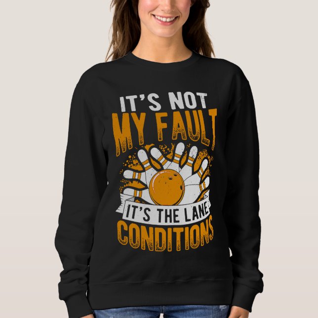 Moletom Bowling Ball Pin Bowler Strike Bowling Team Bowlin (Frente)