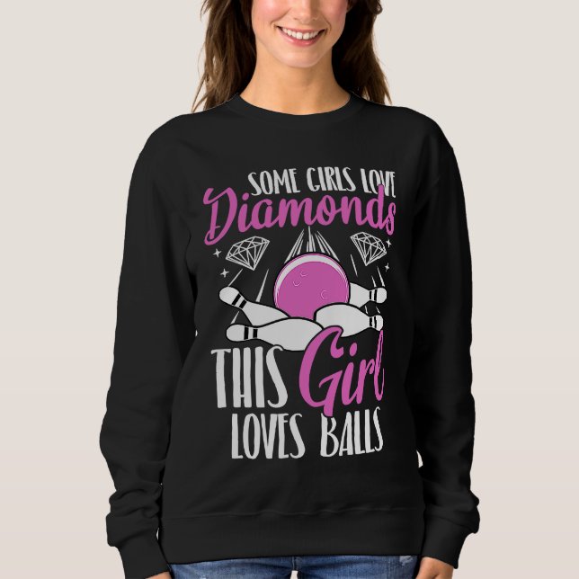 Moletom Bowling Ball Pin Bowler Strike Team Bowling Alley  (Frente)