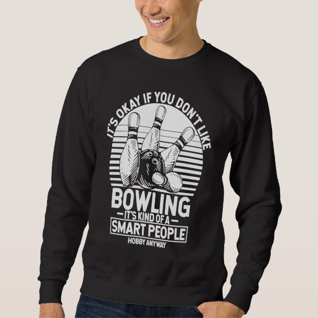 Moletom Bowling Ball Pin Bowler Strike Team Bowling Alley  (Frente)