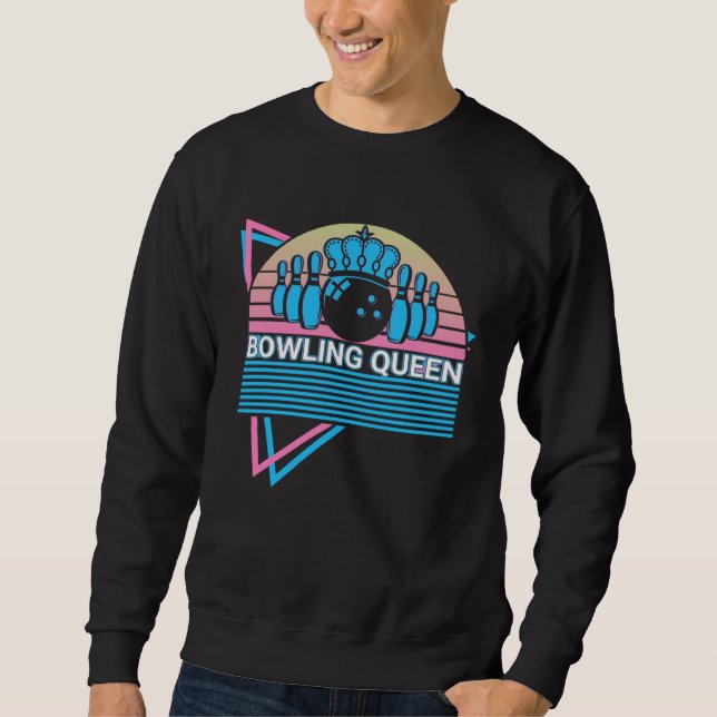 Moletom Bowling Girl Bowler Retro Bowling Queen (Frente)