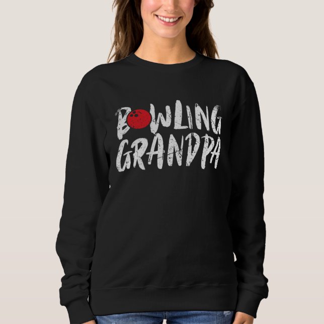 Moletom Bowling Grandpa Bowler Papa Grandfather Father s D (Frente)
