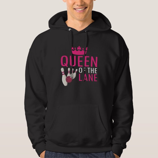 Moletom Bowling Queen Of The Lane Girl Women Player Bowler (Frente)