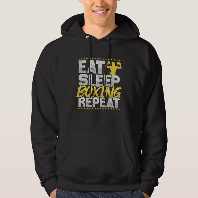 Moletom Boxe Comer Dormir Repetir Ringue de Boxe Hobby Box (Frente)