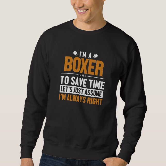 Moletom Boxeador Vamos Supor Que Estou Certo Kickboxer Box (Frente)