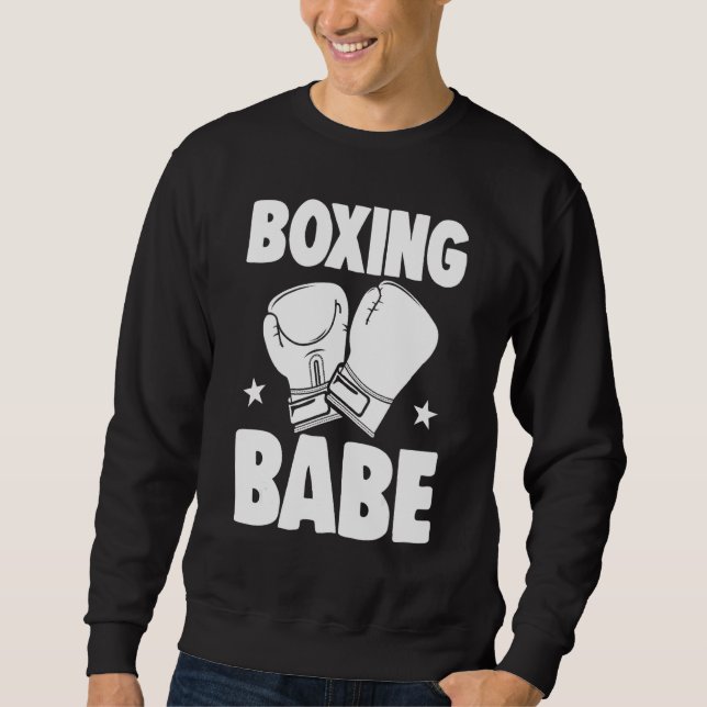 Moletom Boxeando Todo o Dia Bae  Esportes de Boxe Feminino (Frente)