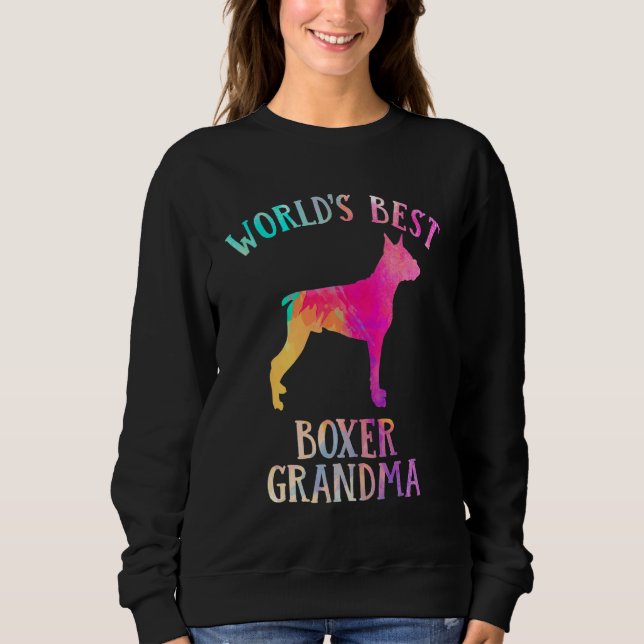 Moletom Boxer Dog Grandma  Worldu2019s Best Boxer Grandma (Frente)