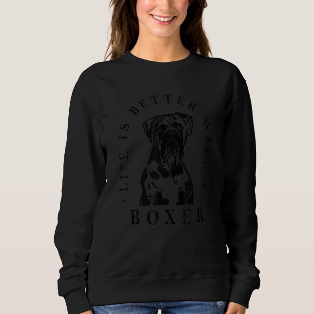 Moletom Boxer Life Better With Dog Mom Dad (Frente)