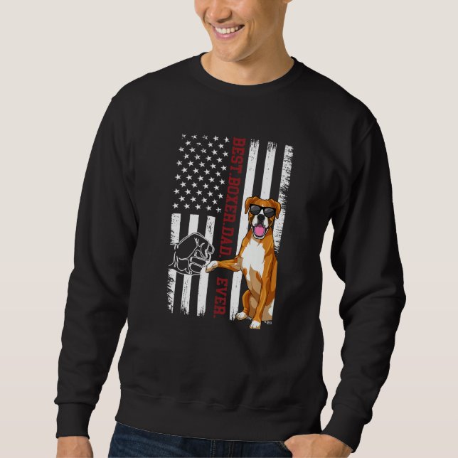 Moletom Boxer Pai Cachorro Cachorro Cachorro Roupa para Ba (Frente)