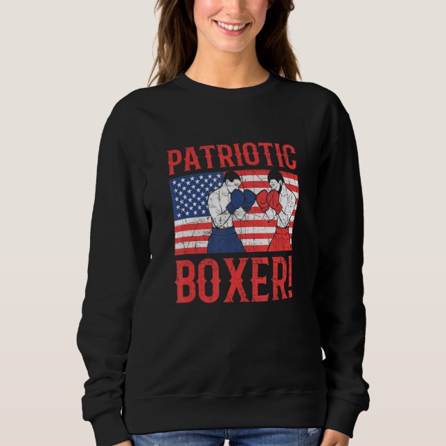 Moletom Boxer Patriótico dos Eua (Frente)