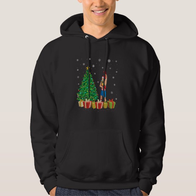 Moletom Boxer Xmas Tree Lighting Santa Hat Boxate Natal (Frente)