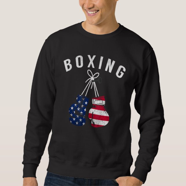 Moletom Boxin Para Ele Pai Men Box Luvas American Flag U (Frente)