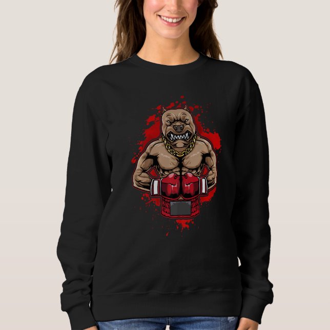Moletom Boxing Pit Bull ama Pitbulls Workout Animal (Frente)