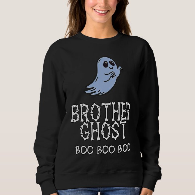 Moletom Boys Brother Ghost Halloween Costume Matching Fami (Frente)