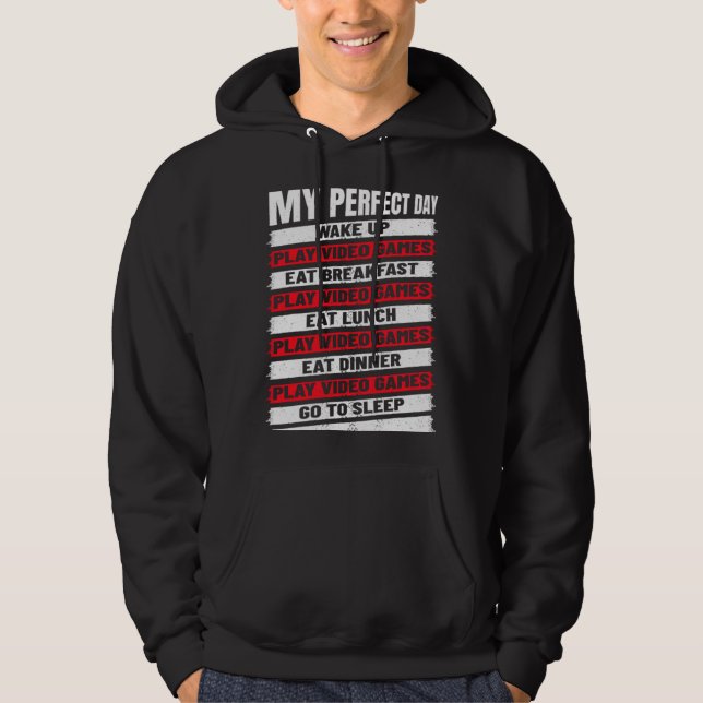 Moletom Boys  Cool Gamer My Perfect Day Video Games (Frente)