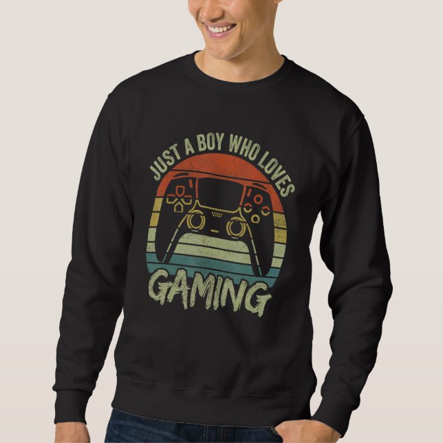 Moletom Boys Gamer Apparel Just A Boy Who Loves Gaming (Frente)