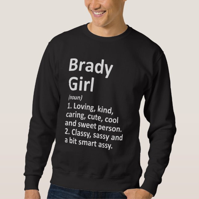 Moletom Brady Girl Tx Texas Funny City Raízes (Frente)
